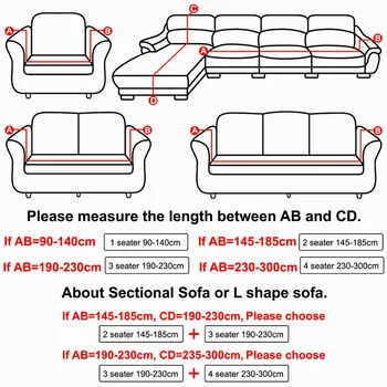 Universal størrelse Sofa dække alle Wrap Sofaen dækker Trykt strække Møbler strække slipcovers sofa Håndklæde snit fire personers sofa