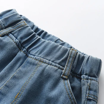 Bjørn Leder Børn Casual Jeans 2021 Nye Efteråret Piger Drenge Hjerte Print-Jeans Børn Mode Leggings Løse Bukser for 2-6 År