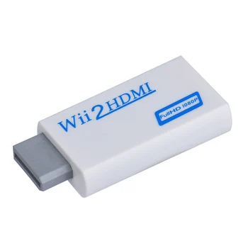 Wii-til-HDMI Adapter Converter Understøtter 720P og 1080P, 3,5 mm Mini Audio Adapter Til HDTV Wii2HDMI Lyd Fuld HD-Video-Udgang CA