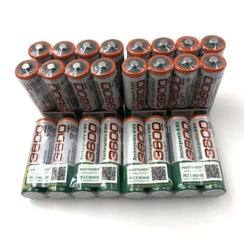 2020 Nye AA 3600mAh 1,2 v lithium lion genopladeligt Li-ion Batteri batterier og LED lommelygte, gratis levering