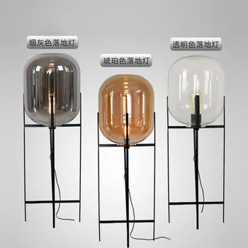 Nordisk soveværelse gulv lampe hjem deco-inventar Nyhed Glas gulv lys Postmoderne stue stående belysning