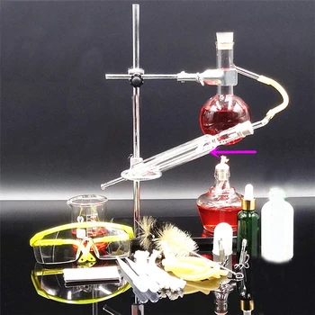 DIY Lille Størrelse 150 ml Glas Æterisk Olie, Damp Destillation Lab Apparater Hydrosol Destillation Kemi undervisning udstyr