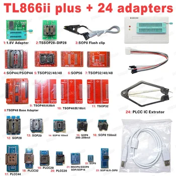 Oprindelige XGECU V9.00 Nyeste TL866II Plus +24 Adaptere,bedste kvalitet MiniPro DIY Kit TL866A TL866CS Støtte 10000+ ICs bios