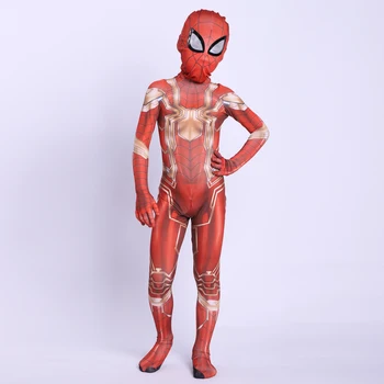 2019 Km Morales 3D-Print Spider Suit Costume Voksne Børn Drenge Spider Zentai Cosplay Kostume Superhelt Halloween Kostume