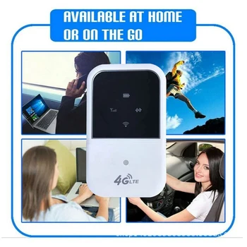 Bærbare 4G LTE Wifi Router Hotspot 150Mbps Ulåst Mobil Modem Understøtter 10 Brugere til Bilen Hjem Rejse B1 B3