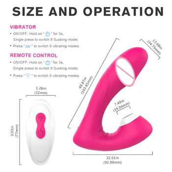 G Spot Dildo Vibrator Klitoris Stimulator Skeden Sugende Vibrator Sex Legetøj til Kvinder, Kvindelige Onani Oral Sex Suge