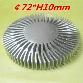 2stk/masse LED heatsink ,Diameter :72 mm H:10 mm,aluminium køleprofil , LED køligere ,LED-radiator