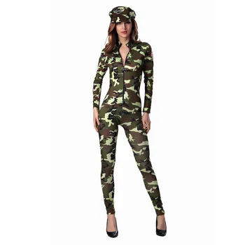 Halloween Army Grøn Soldater Kostumer Sexet Body Slim Pack Hip Rolle Spiller Klub, Cosplay Kvinder Militær Kostume