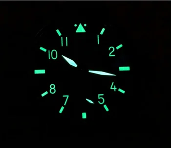 Safir-krystal eller Mineral glas 44mm Sort dial-Asian 6498 Hånd Vind bevægelse mænds ure lysende Mekaniske ure 2-5