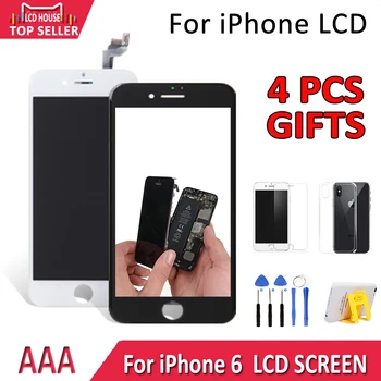 1stk LCD-For iPhone 6 6 G LCD-Skærm med Touch Digitizer Assembly Engros Reparere Dele med Kamera Ring A1549 A1586