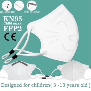 2-200Pcs Maske til Børn KN95Mask Børn FFP2Mask Barn Children ' s Mask FPP2 Tegnefilm Mønster, 2 stk/Pakke KN95 Mascarillas Αμειβομενη