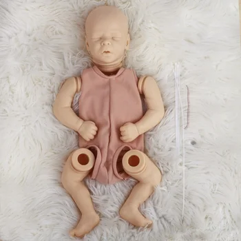 17 Tommer Reborn Baby Doll Naturtro Nyfødte Sovende Pige Darren Vinyl Umalet Ufærdige Dukke Dele DIY Blank Dukke Kit