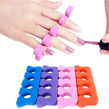 B# 100 stk soft toe separator finger nail art negle manicure søm farve Af farve tilfældig nail art #1104 #1104 ** BB