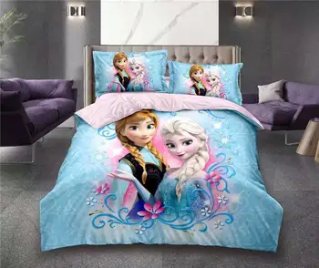 Disney princess duvet cover sæt twin size sengetøj til piger soveværelse indretning enkelt sengetøj dynen børn børn lagner