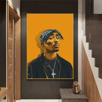 Tupac Moderne Kunst Plakater og Prints Portræt Cuadros Lærred Malerier Væg Kunst til stuen Hjem Indretning (Ingen Ramme)