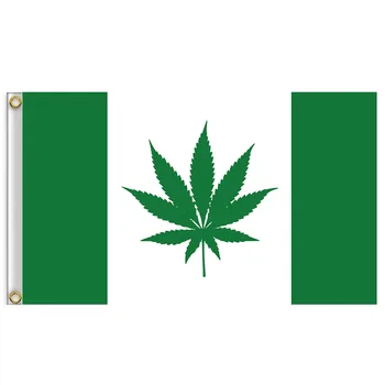 Canada Grønne Blade Flag, 3 x 5 M 90 x 150 cm Canada-Flag, Bannere