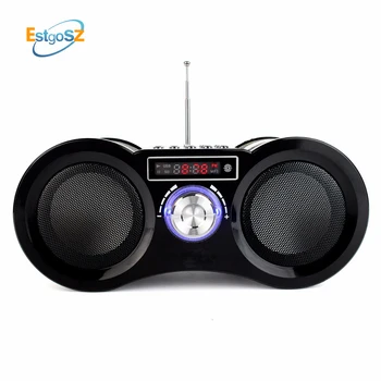 EStgoSZ V-113 FM-Radio fleco Stereo Digital Radio-Modtager Højttaler USB-Disk TF Kort MP3 Musik Afspiller + Fjernbetjening F1308