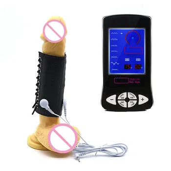Elektrisk Mandlige Penis Ring Sex Elektro Chok Puls Kits Elektriske Orgasme Stimulation Cock Ringe Medicinsk Sex Legetøj Til Mand Sex shop