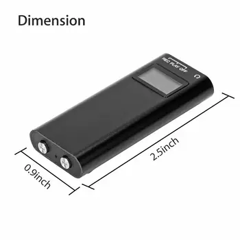 TIPTOP Mini diktafon 8GB Audio Recorder-Optagelse, USB-Enhed, MP3-Afspiller med OLED-Skærme