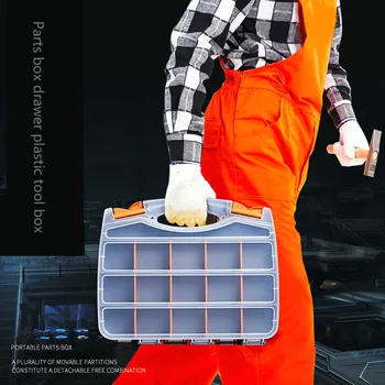 Bærbare Dele Box Værktøj Lokkemad-Kit Lego Legetøj Skruer Opbevaringsboks Aftagelig Partition Grid Plast Beholder Hardware Tilbehør