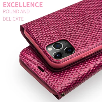 QIALINO Luksus Ultratynde Dame Phone Case for iPhone 11 12 Pro mini-XR-X XS Max 7 8 Plus SE2 Ægte Læder Mode Kvinder Dækker