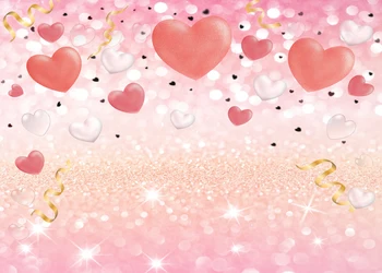 Capisco Valentine ' s Day Fotografering Baggrund Rose Guld Pink Kærlighed Hjerte Glitter Bokeh Bryllup, Bridal Shower Foto Baggrund