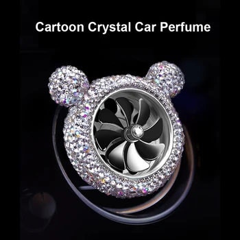 Kreative Crystal Bil Parfume Fast Diffuser Diamant Tegnefilm Mickey Bil luftfrisker Stikkontakten, Vent Klip Bil Tilbehør til Piger