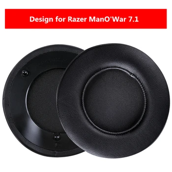 Udskiftninger Bløde hukommelse Skum ørepuder Puder Design til Razer ManO'War 7.1 Hovedtelefoner i Høj Kvalitet 5.8