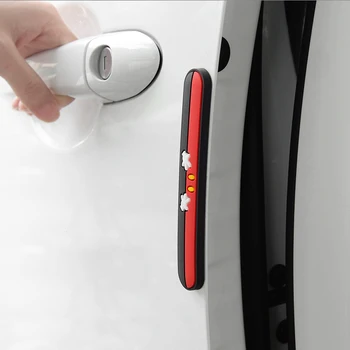 4stk Bil Døren Bunden Beskytter Anti-kollision Klistermærker tegnefilm Bil Døren Bump Protector PVC mærkat Bil Auto tilbehør