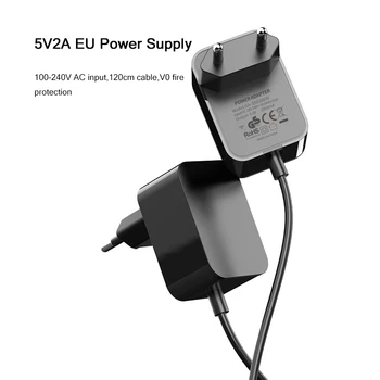 5V 2A CE/GS Certificering Power Adapter, EU Stik DC-Output-90-240V AC Input-100cm Kabel, Oplader, Strømforsyning USB-HUB, Router TV-Boks