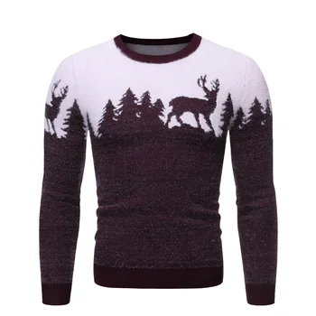 Hot stil efterår/vinter 2020 mandlige hjorte Jul pullover casual sweater strik sweater slankende mandlige tendens