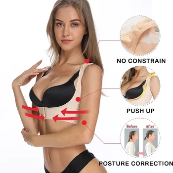 Tilbage Støtte til Kvinder Underbust Shapewear Ærmeløs Tilbage Corrector Bra Bryst Support Body Sculpting