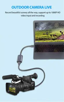 60 FPS Video Capture-Kort, USB 2.0 1080p Spil Capture Kort Optage Box Live Streaming Til Live-Udsendelser PS4-DVD-HD optager