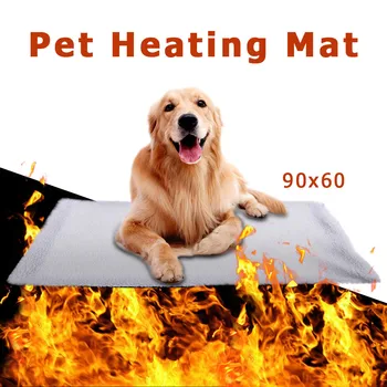 60x90CM Self Heating Pet Bed Super Blød Fleece Komfortable Mat Varmere Fåreskind Hvalp Hund Pad Pet-Vaskbart Tæppe Til Katte Hunde