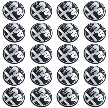 Gzhengtong 20pc/masse 50mm 56mm 59mm Bil Auto Hjul Center Cap Emblem for Bil hjulkapslen Mærkat for Alfa Romeo