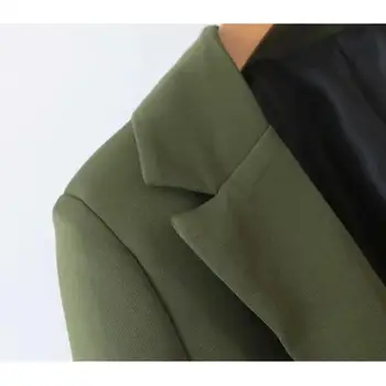2019 Dobbelt breasted blazer kvinder blazere og jakker pels koreansk tøj kontor casual blazer med lange ærmer feminino streetwear