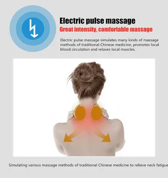 Elektrisk Puls Ryg og Nakke Massageapparat Langt Infrarød Varme halshvirvel Behandling, smertelindring Af Sundhedspleje Afslapning