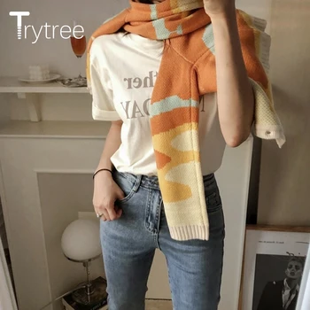 Trytree 2020 Efteråret Casual Kvinders Sweater Single-Breasted Strikkede Cardigans Kvinde Sweater Streetwear Toppe Kvinder Kort Pels