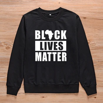 Black Liv Sagen Slogan Sweatshirts Kvinder Sjove Afrika Kort Grafisk Hættetrøjer Sort Mennesker, Kultur Crewneck Pullovere Toppe Drop