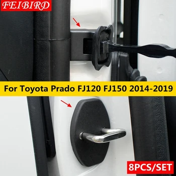 Bil dørlås Dekoration Dækker Døren Ind Arm Beskyttelse Cover Til Toyota Prado FJ120 FJ150 2016 2017 2018 2019