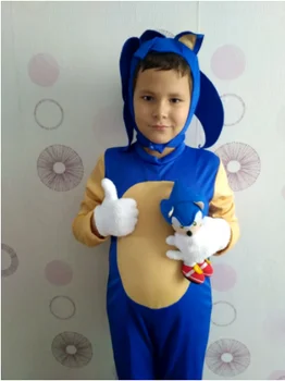 Deluxe-Sonic The Hedgehog Kostume Børn Spil Karakter Cosplay Halloween Kostume Til Børn