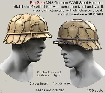 12 STK / masse skala 1/35 tyske soldater hjelm WWII miniaturer Resin Model Kit figur Gratis Fragt