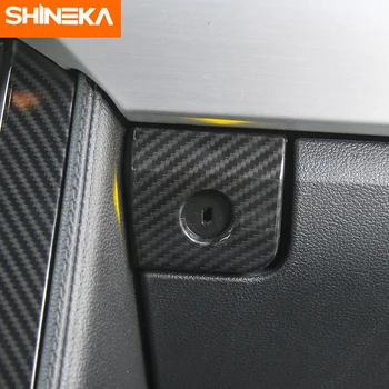 SHINEKA Carbon Fiber Korn ABS Bil Armlæn Opbevaring Boks Skift-Knappen Frame Trim Klistermærker, der Passer Til Ford Mustang+ Tilbehør