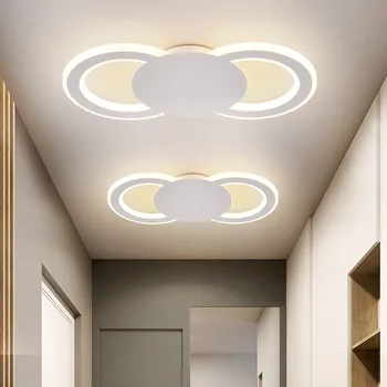 24W Moderne LED-loftlampe med Motion Sensor Hvid Sort Korridor Lamper Trappe Trappe Sengen Loft Lys vægbeslag
