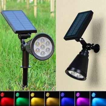 2STK 7-LED Vandtæt Solar Light-kontrol Lampe Indsats for Hjemmet, Have Græsplæne Sti, Indkørsel, Terrasse