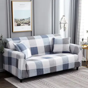Geometriske mønstre sofa dække med elastisk dække stue strækfolie stramme all inclusive-sofa i spandex for 1/2/3/4 steder