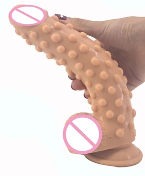 FAAK silikone realistisk dildo med sugekop rejst pegede ekstrem stimulere anal dildo stor falske penis sex legetøj til kvinder