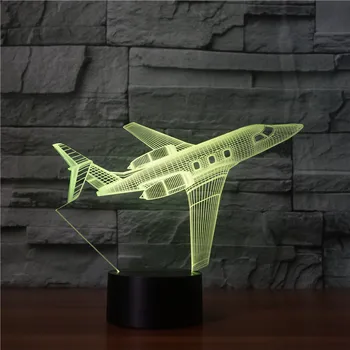 [Syv Neon]gratis Fragt fly/bombefly Akryl 7Colors bordlampe 3D-Lampe Nyhed Led Nat Lys Millennium Falcon Lys