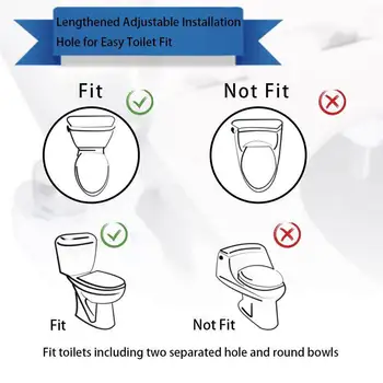 Ikke-Elektriske Bidet Vedhæftet Fil Toilet Bidet Sæde, Selvrensende Dyse-Frisk Vand, Bidet Sprøjte Mekanisk Vask Spar Væv