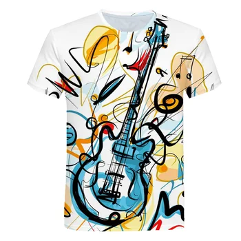 Musik Noter Sjove Trykte T-Shirt Mænd/Kvinder Summer Music Kort Ærme T-shirts Mand Casual Toppe, T-Shirt Mærke t-Shirt til Mænd